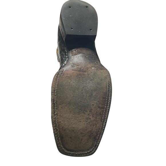 Rod Patrick crocodile Brown and Black Western Boots - Picture 4 of 10